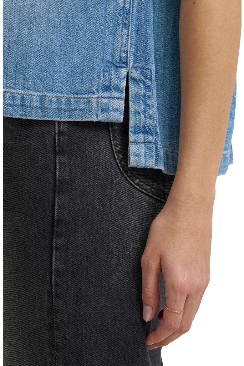 Roll Sleeve Denim Utility Shirt, Alternate, color, STALLED OUT