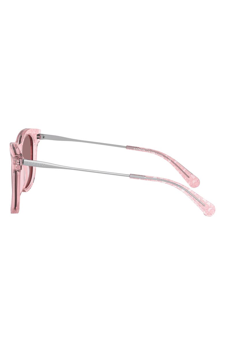 COACH 50mm Sunglasses, Alternate, color, Trans Pink