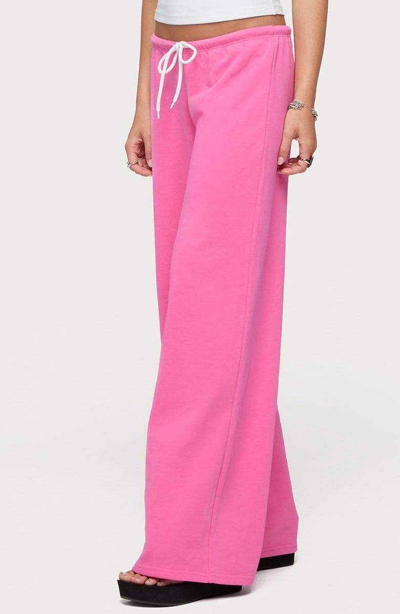 EDIKTED Callista Straight Leg Sweatpants, Alternate, color, Pink