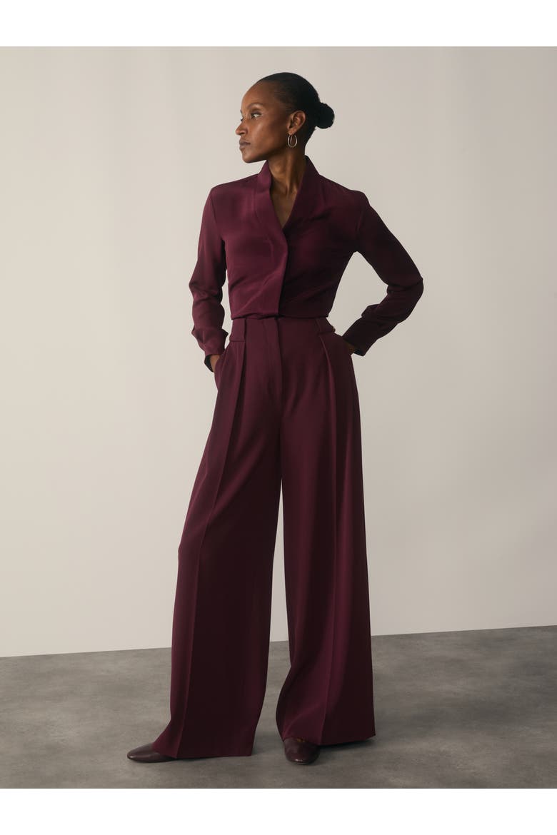 Clever Crepe Lyon Palazzo Trousers, Alternate, color, Purple