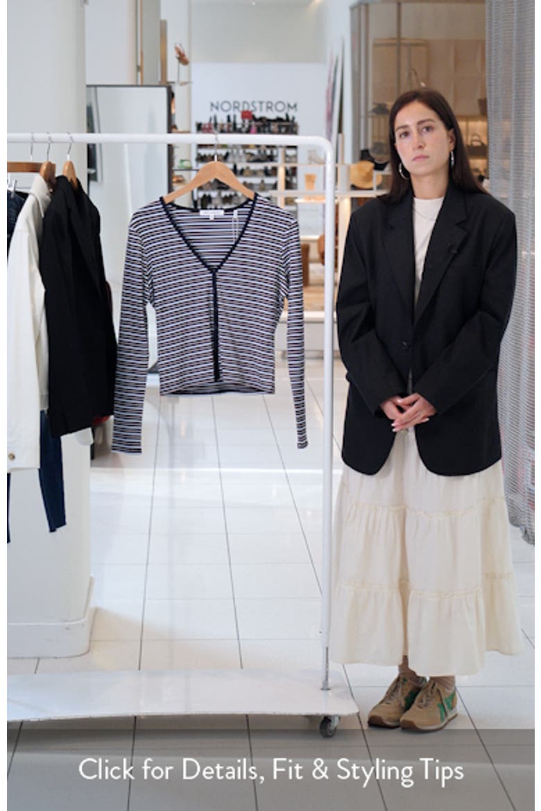 The Rib V-Neck Striped Cardigan video