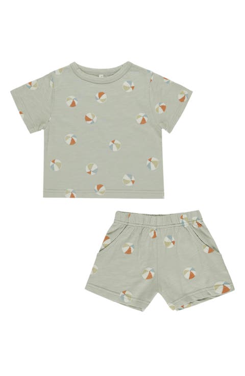 Beach Ball Print Cotton T-Shirt & Shorts Set (Baby)
