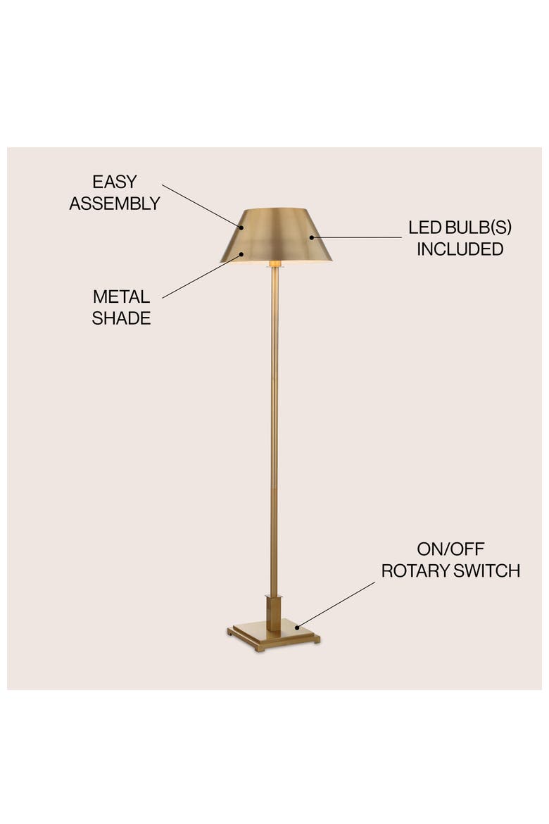 Roxy 60" Metal LED Floor Lamp, Alternate, color, Brass Gold