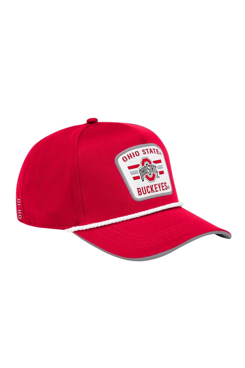 Men's Colosseum Scarlet Ohio State Buckeyes Hits the Road Podium Adjustable Hat, Alternate, color, Scarlet