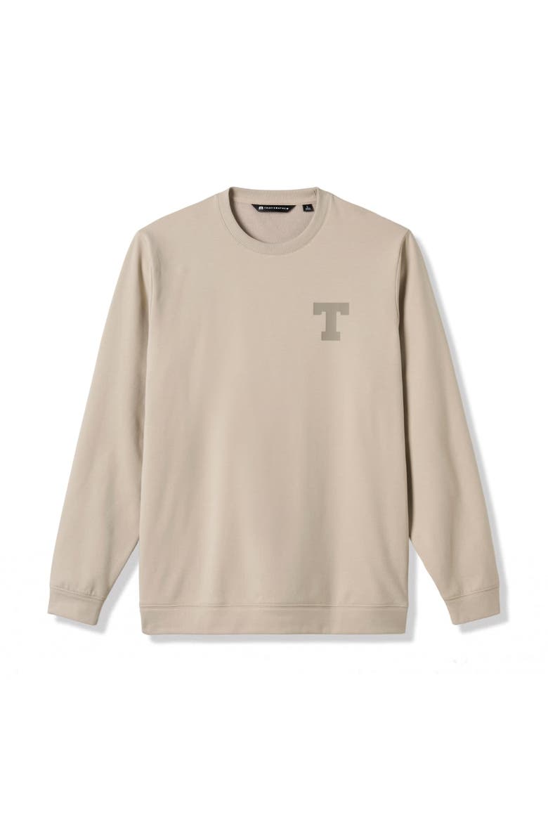 Men's TravisMathew  Tan Texas Longhorns Campus Hero Fleece Tri-Blend Sweatshirt, Alternate, color, Tan