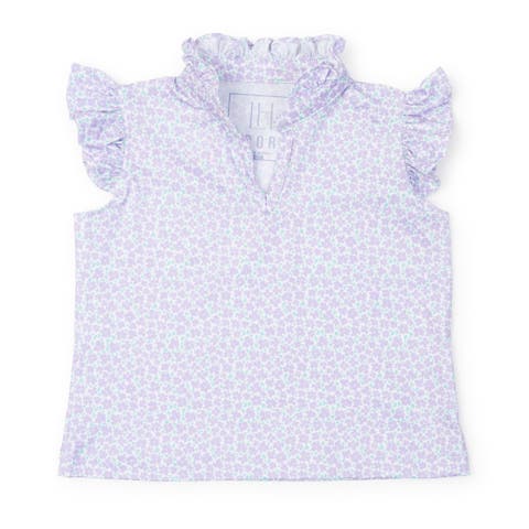 Ellie Girls' Sleeveless Ruffled Top by LH Sport