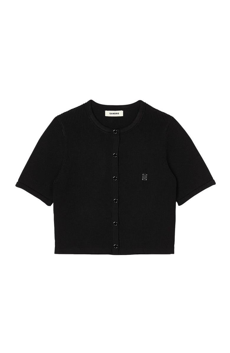 SANDRO Cropped cardigan, Alternate, color, 