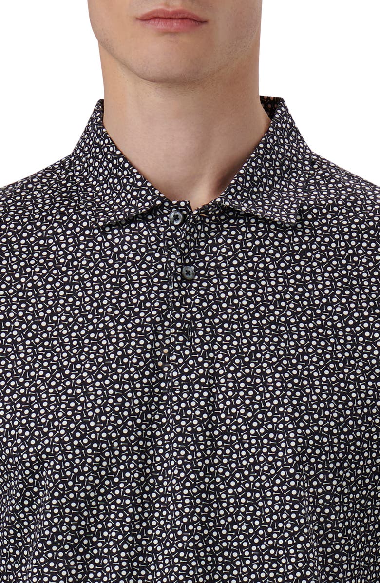 Bugatchi Victor OoohCotton<sup>®</sup> Nail & Tack Print Polo, Alternate, color, 