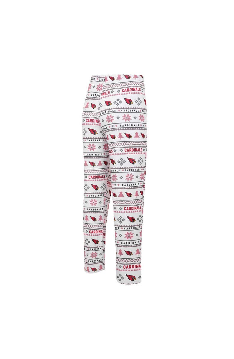 CONCEPTS SPORT Men's Concepts Sport White/Cardinal Arizona Cardinals Tinsel Raglan Long Sleeve T-Shirt & Pants Sleep Set, Alternate, color, White