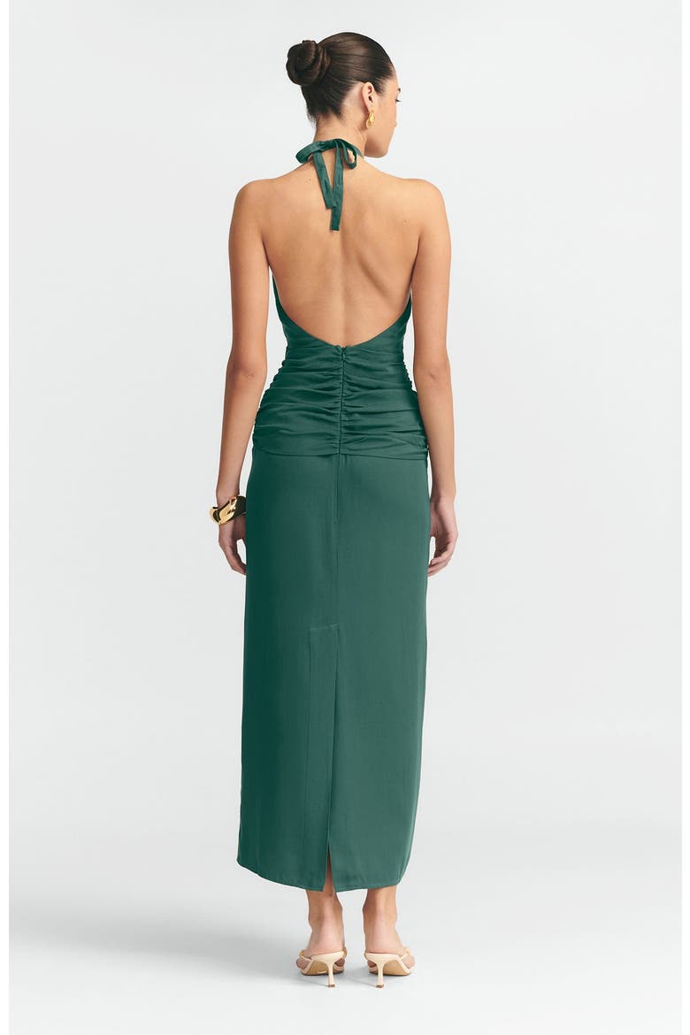 Nessie Midi Dress, Alternate, color, Forest Green
