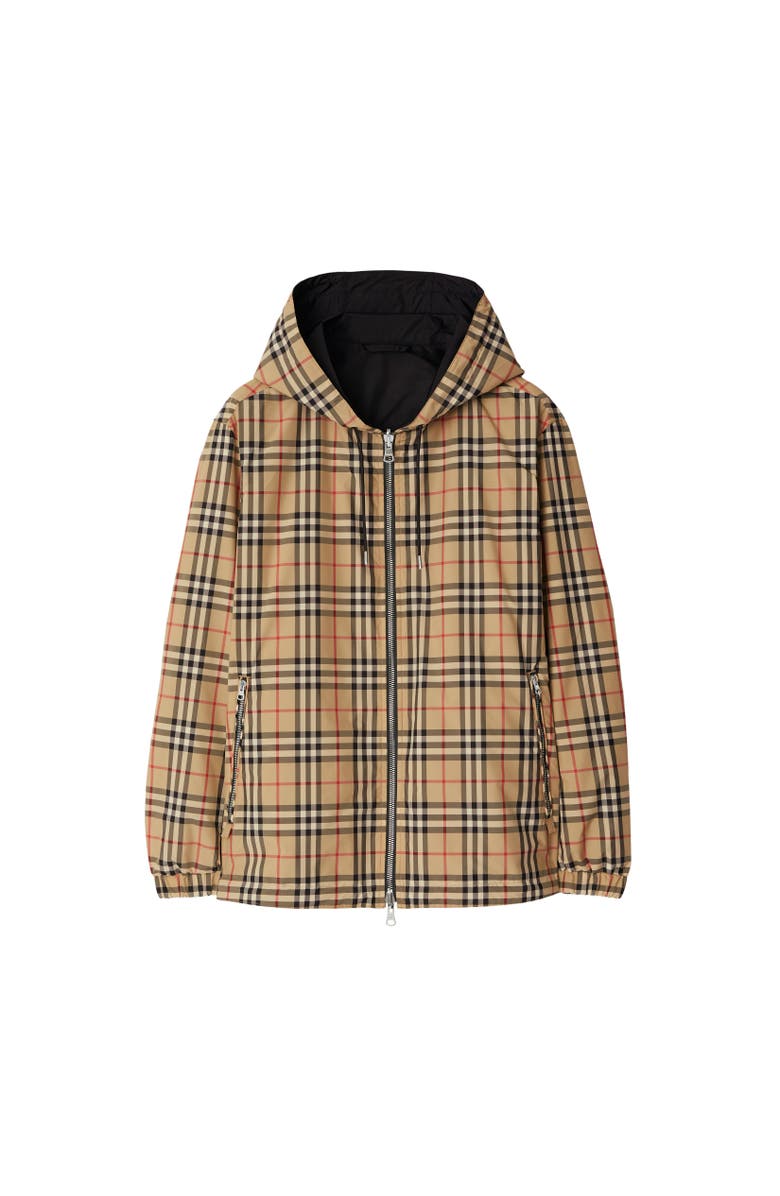 Burberry Reversible Check Jacket, Alternate, color, Sand Beige