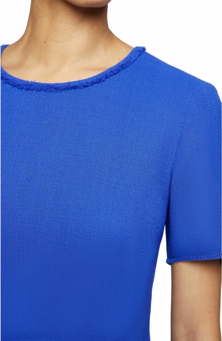 Santorelli MANTA Short Sleeve A-Line Sheath Dress in Luxury Wool Crepe, Alternate, color, 