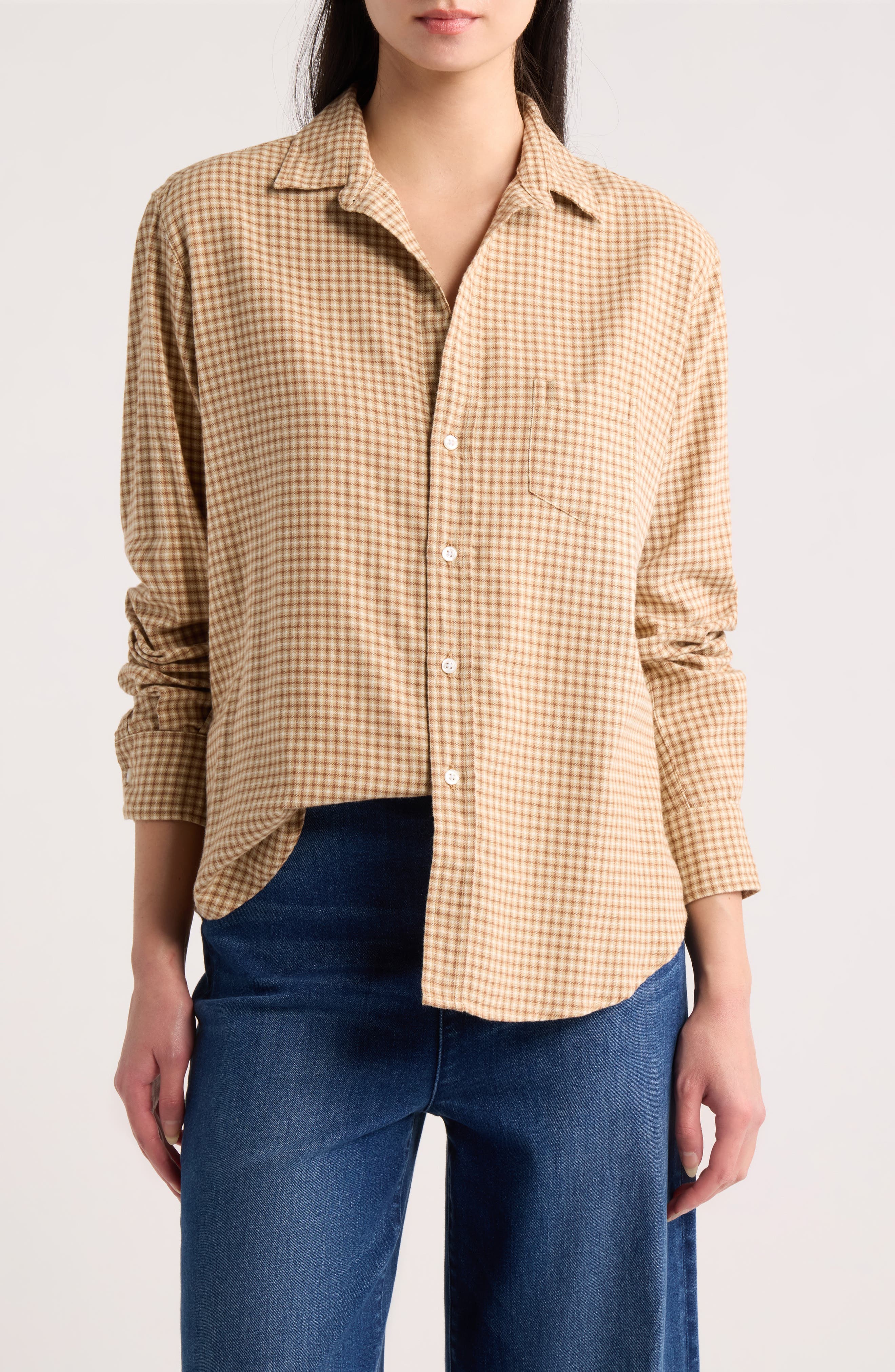 selected SAND BROWN CREAM SMALL PLAID