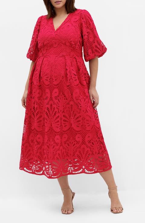 Kylee Lace Maxi Dress (Plus)