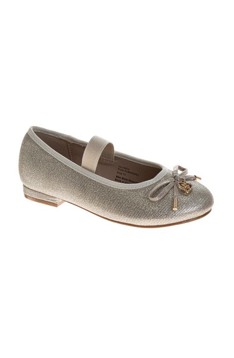 Badgley Mischka Dress Shoes for Girls Elegant Glitter Finish Classic Formal