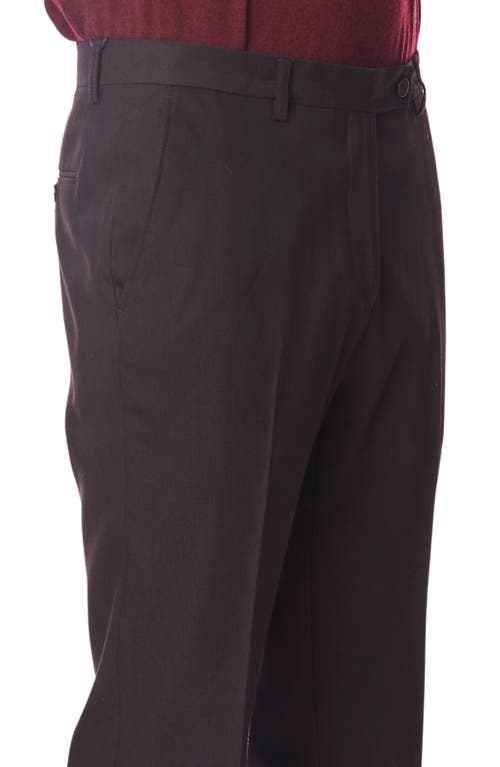 Paisley & Gray Downing Slim Fit Flat Front Dress Pants In Brown