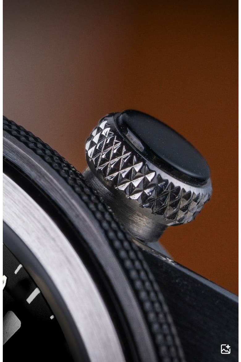 x Worn & Wound Creative Services CRVT 3775A Night Shadow Automatic Watch, 37.75mm, Alternate, color, BLACK