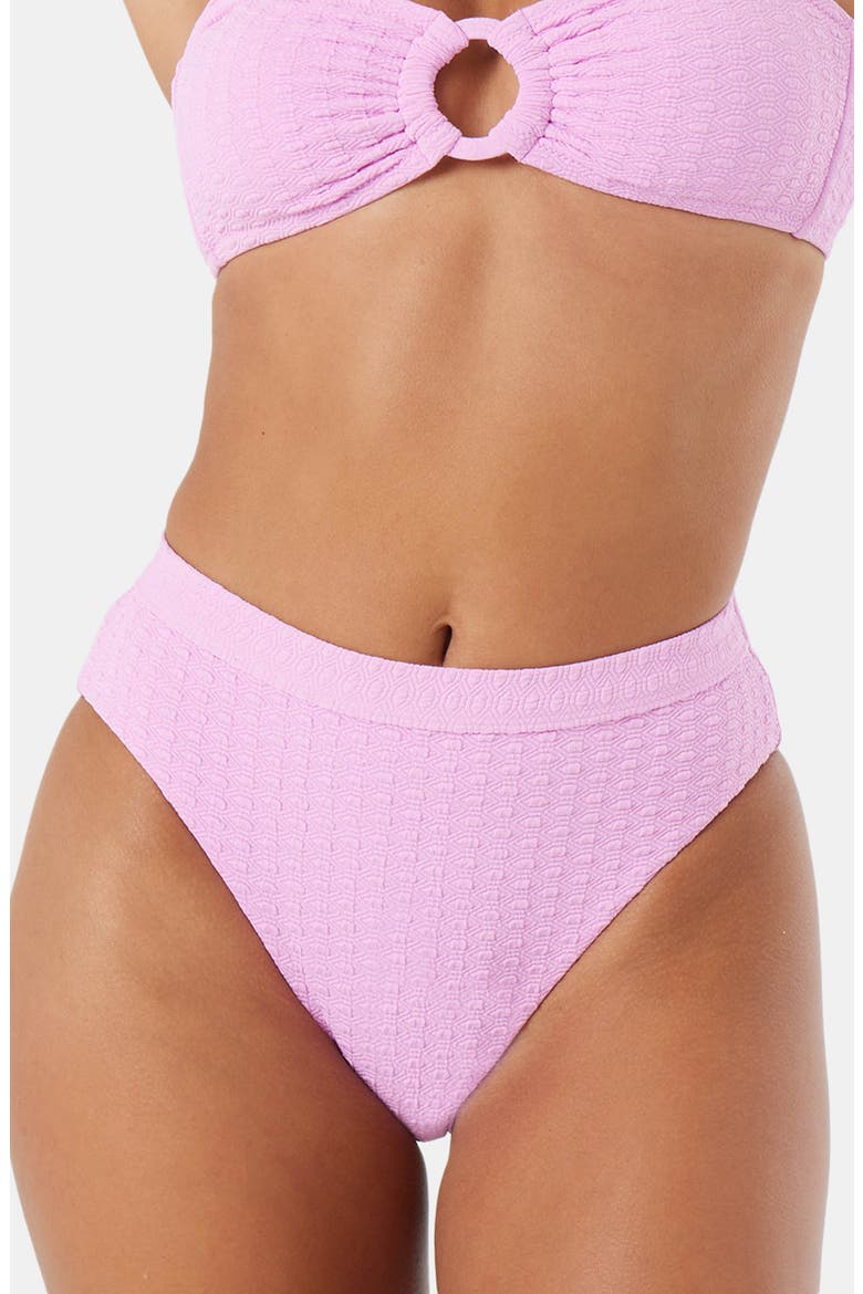 Haleiwa Banded High Waist Bikini Bottoms, Main, color, LILAC