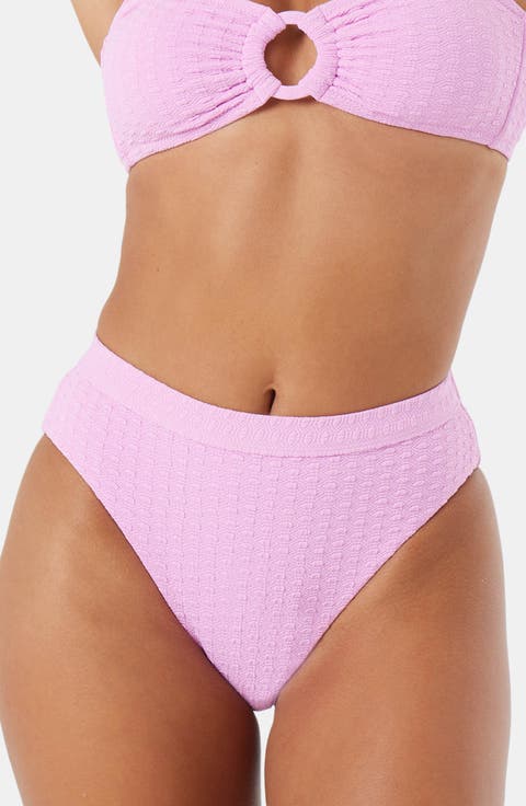 Haleiwa Banded High Waist Bikini Bottoms