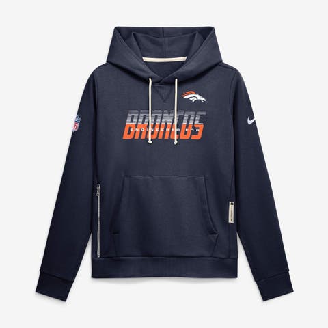 Women's Nike Navy Denver Broncos Sideline Standard Issue Dri-FIT Hoodie
