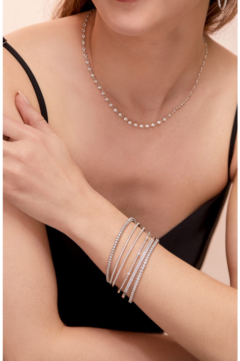 Diamond Stretch Tennis Bracelet (Nordstrom Exclusive), Alternate, color, 18K WHITE GOLD
