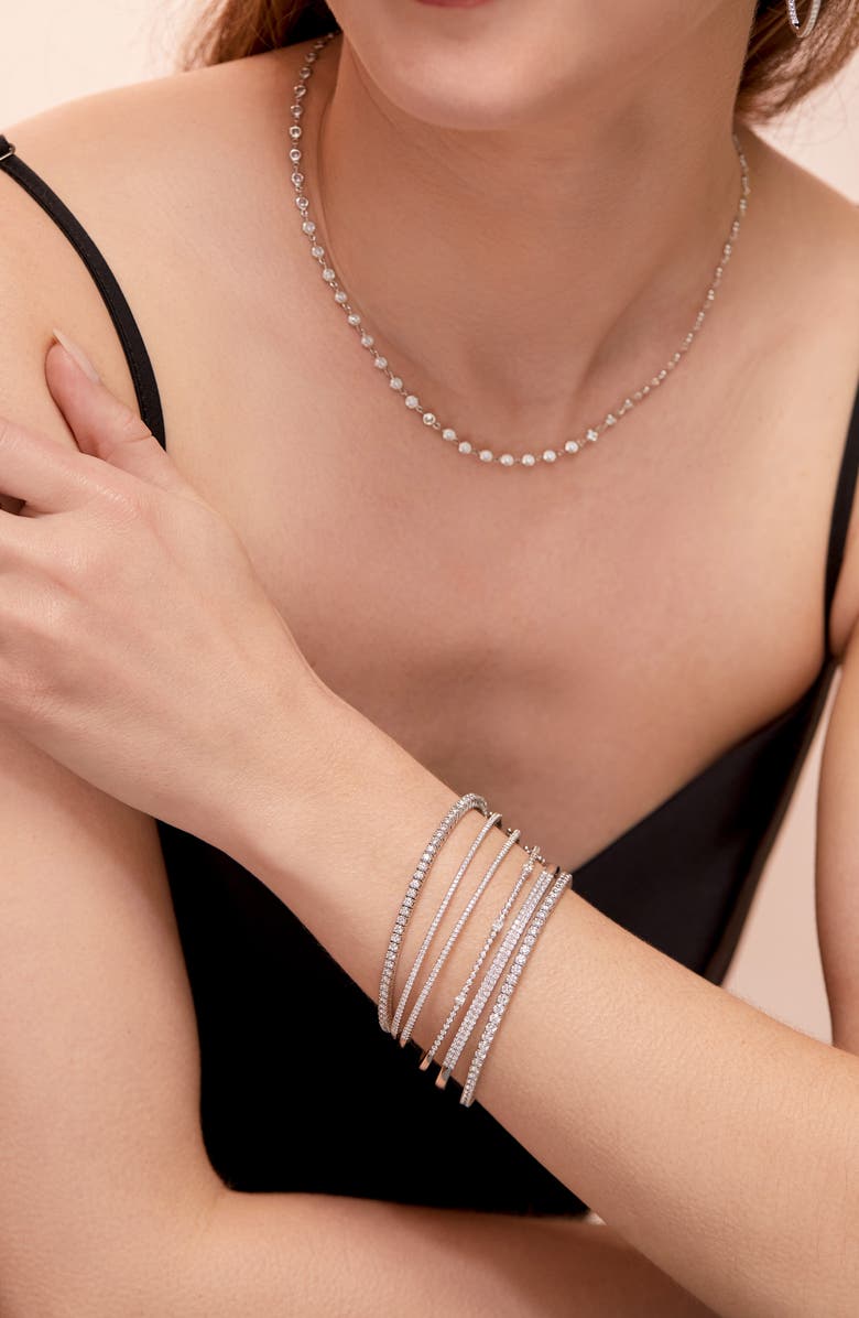 Bony Levy Diamond Stretch Tennis Bracelet, Alternate, color, 18K White Gold