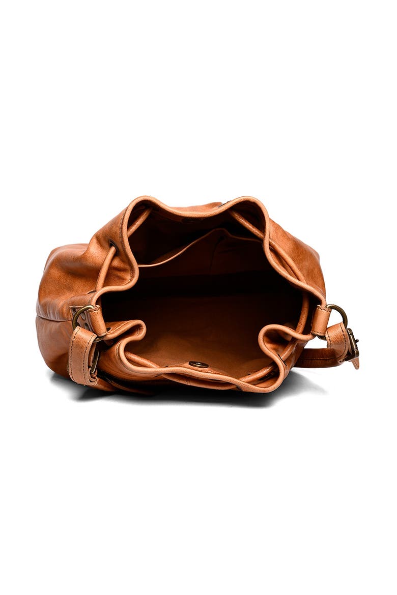 Zone Bucket Bag, Alternate, color, Cognac Napa