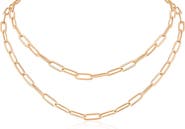 JARDIN Layered Paper Clip Chain Necklace