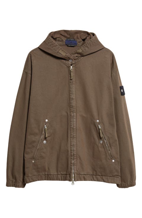 Short Cotton Twill Parka