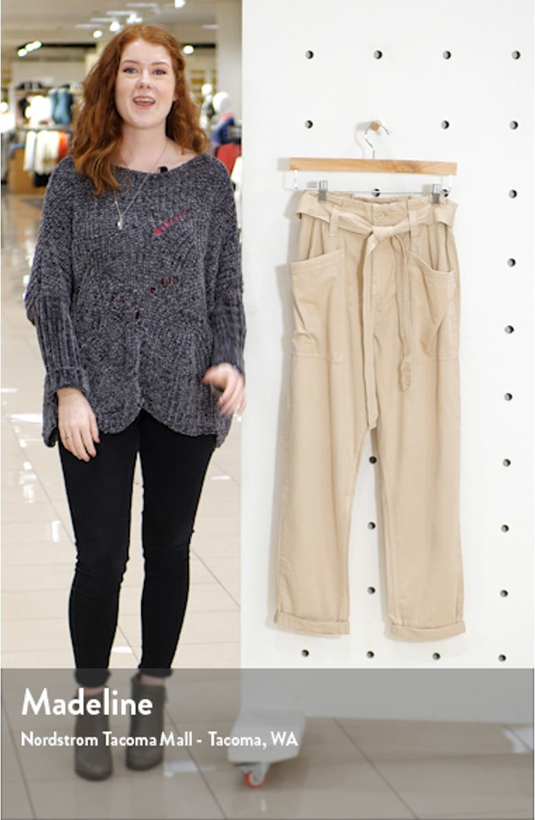 Billy Paperbag Waist Crop Utility Trousers, sales video thumbnail