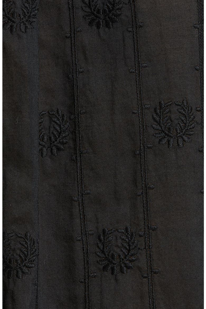 Tricot Comme des Garçons Bow Ruffle Detail Embroidered Shirt, Alternate, color, BLACK