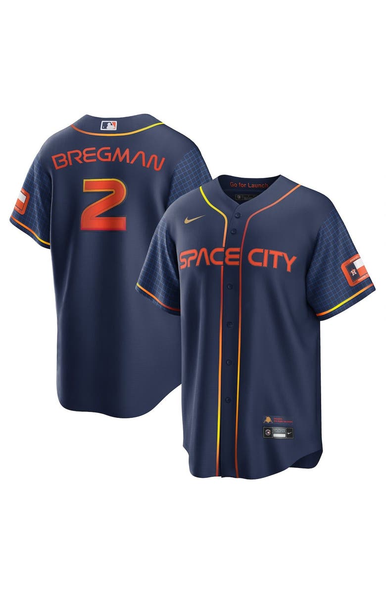 Nike Men's Nike Alex Bregman Navy Houston Astros City Connect Replica Player Jersey, Main, color, 