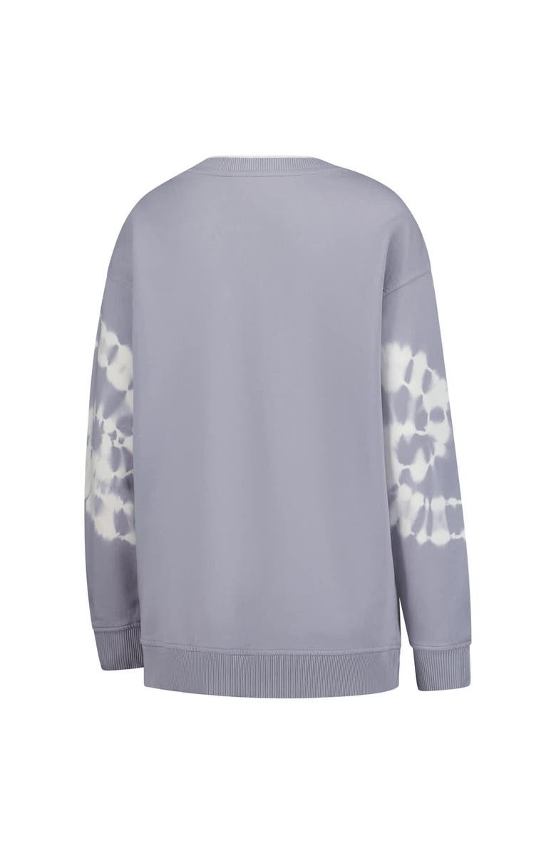 THE WILD COLLECTIVE Women's The Wild Collective  Gray Indiana Fever Double Collar Fleece Pullover Sweatshirt, Alternate, color, Gray