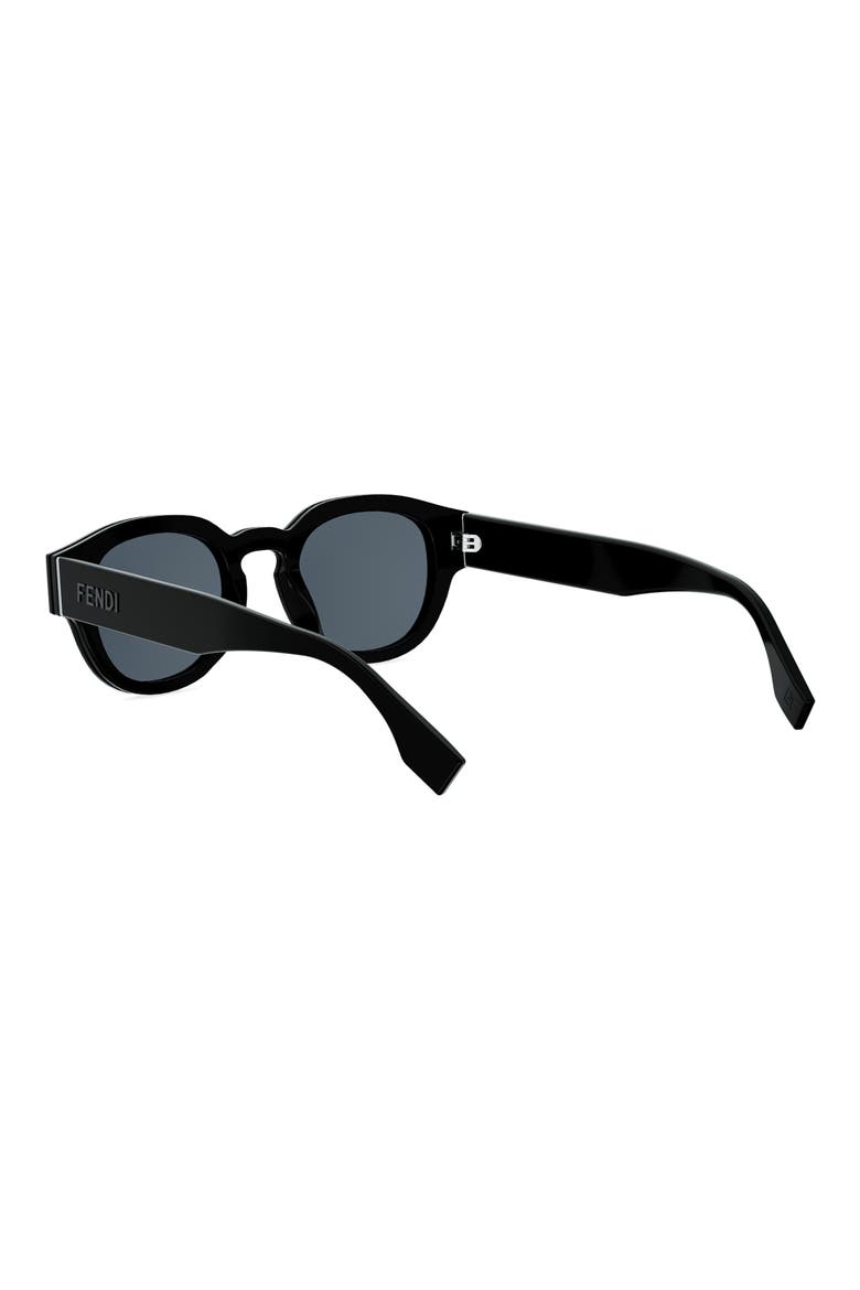 Signature 48mm Small Phantos Sunglasses, Alternate, color, SHINY BLACK / SMOKE