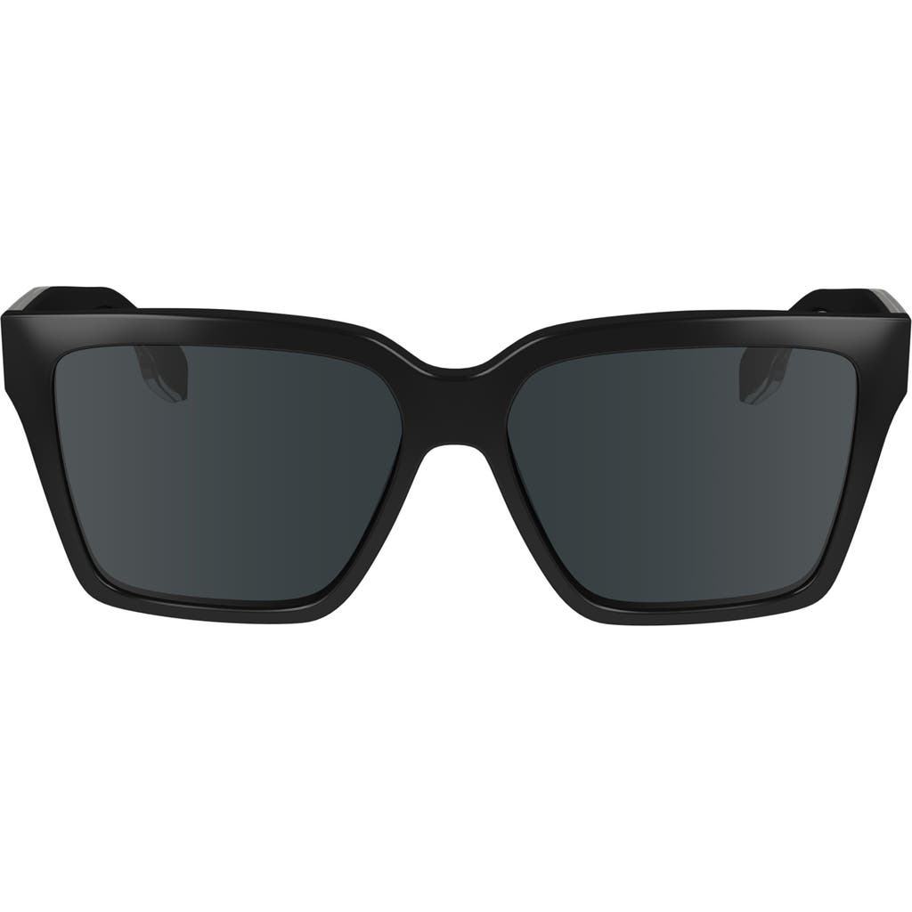 Victoria Beckham 57mm Chain Rectangular Sunglasses In Black