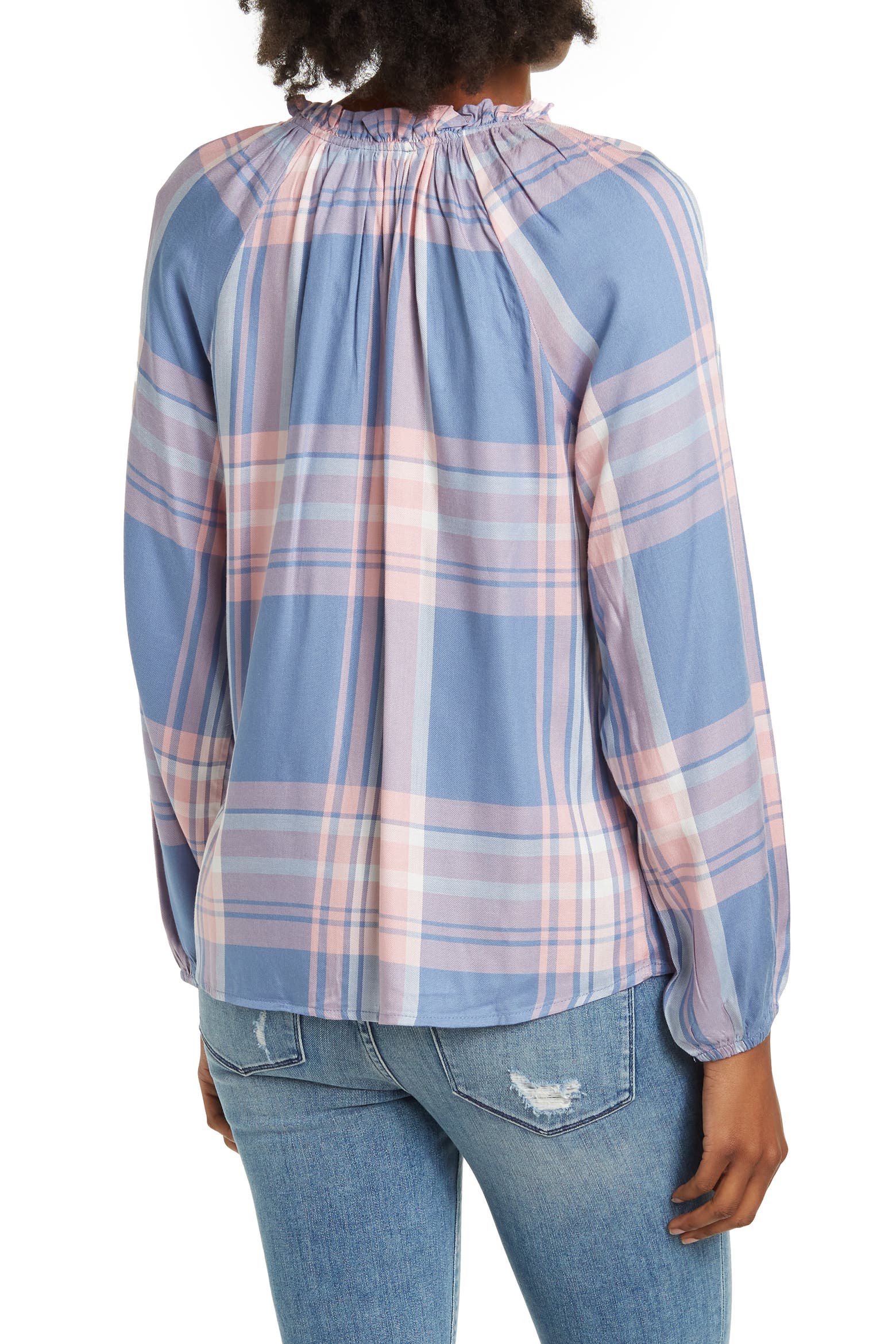 Neck Rufle COMO VINTAGE Ruffle V-Neck Blouse (Women) | Nordstromrack