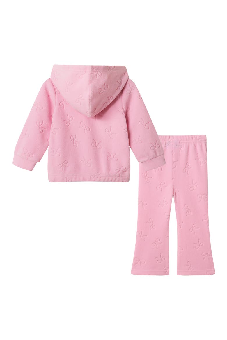 Kids' Bow Plush Hoodie and Pants Set, Alternate, color, PINK