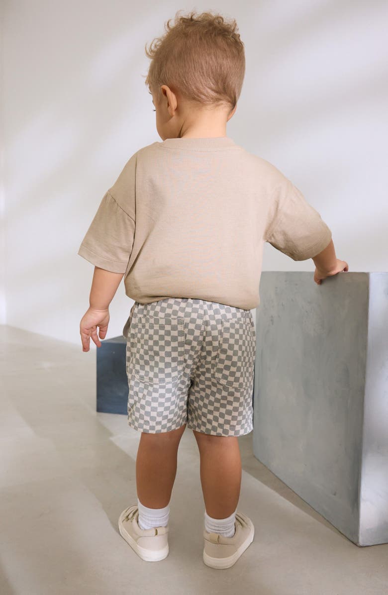 NEXT Kids' Checkerboard Print Cotton Drawstring Shorts, Alternate, color, 