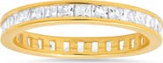 Queen Jewels Sterling Silver Princess Cut Cubic Zirconia Band Ring