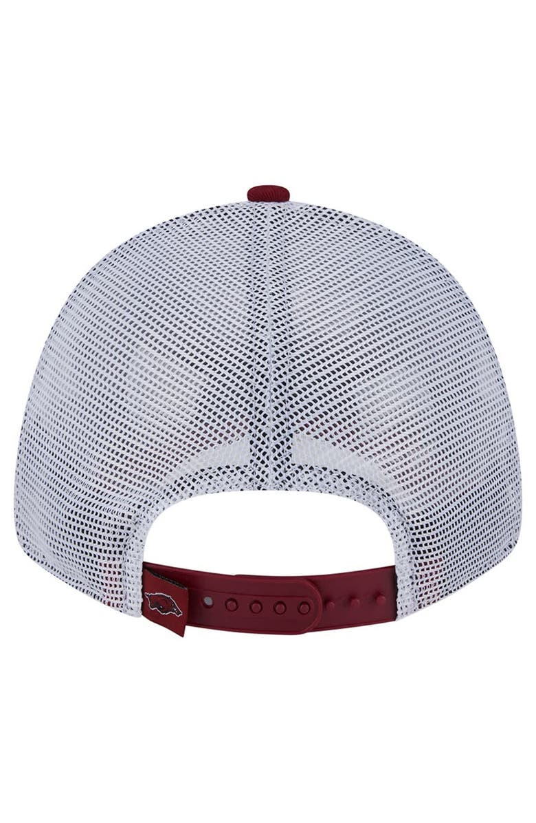 New Era Men's New Era Cardinal Arkansas Razorbacks Trucker 9FORTY Adjustable Hat, Alternate, color, 