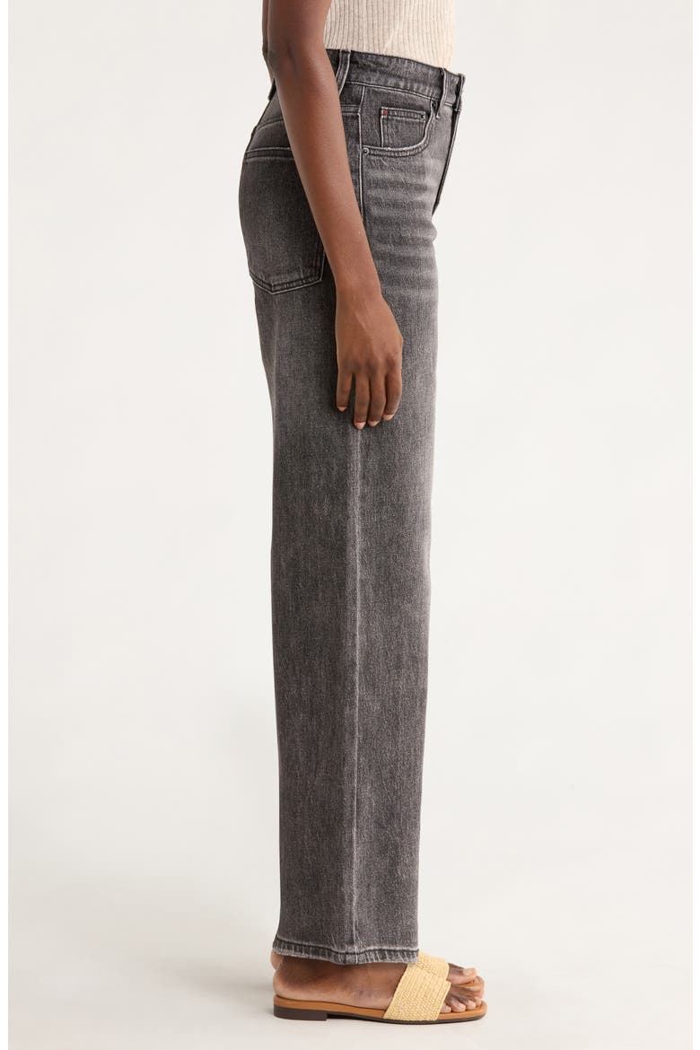 Charlie High Waist Wide Leg Jeans, Alternate, color, WASHED BLACK
