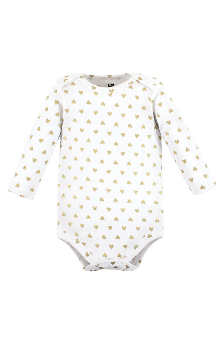 Hudson Baby Little Soft Cotton Long-Sleeve One-Piece 3Pk, Alternate, color, Girl Daddy 3-Pack