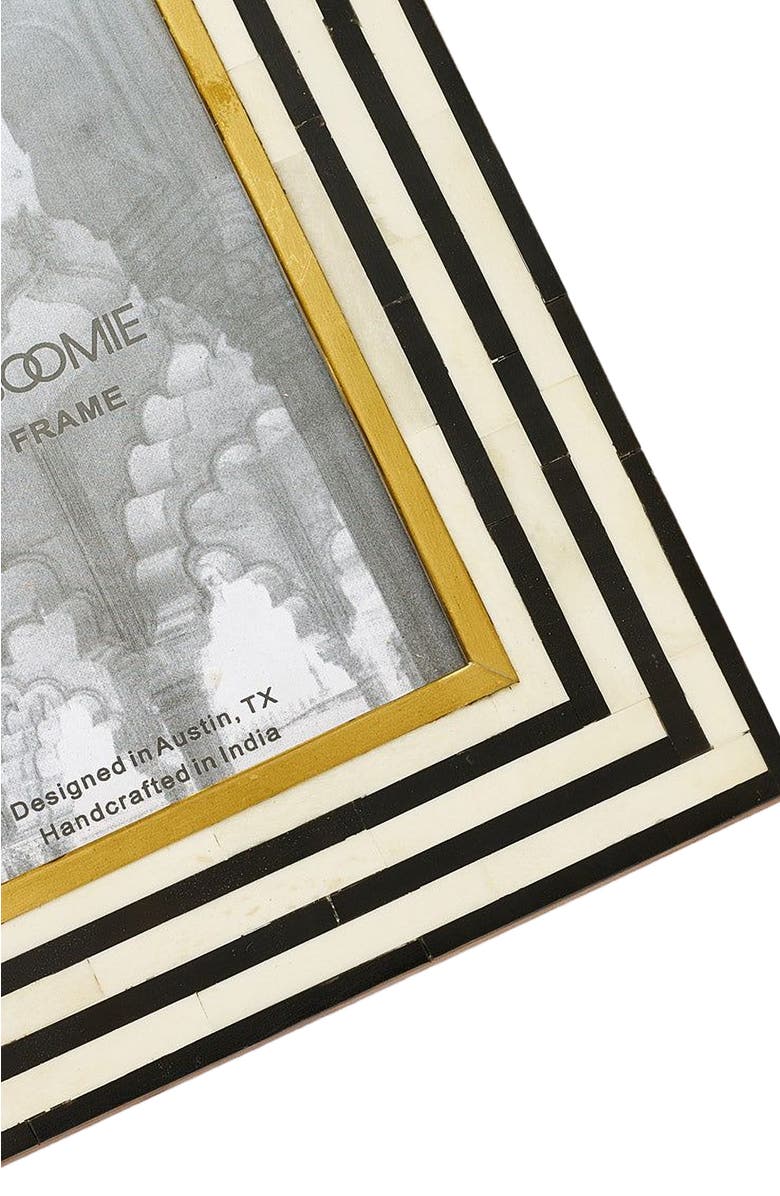 Matr Boomie Rajiva Black & Cream Picture Frame - Hand Carved Bone, Alternate, color, Black/White