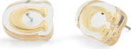COACH Logo Stud Earrings