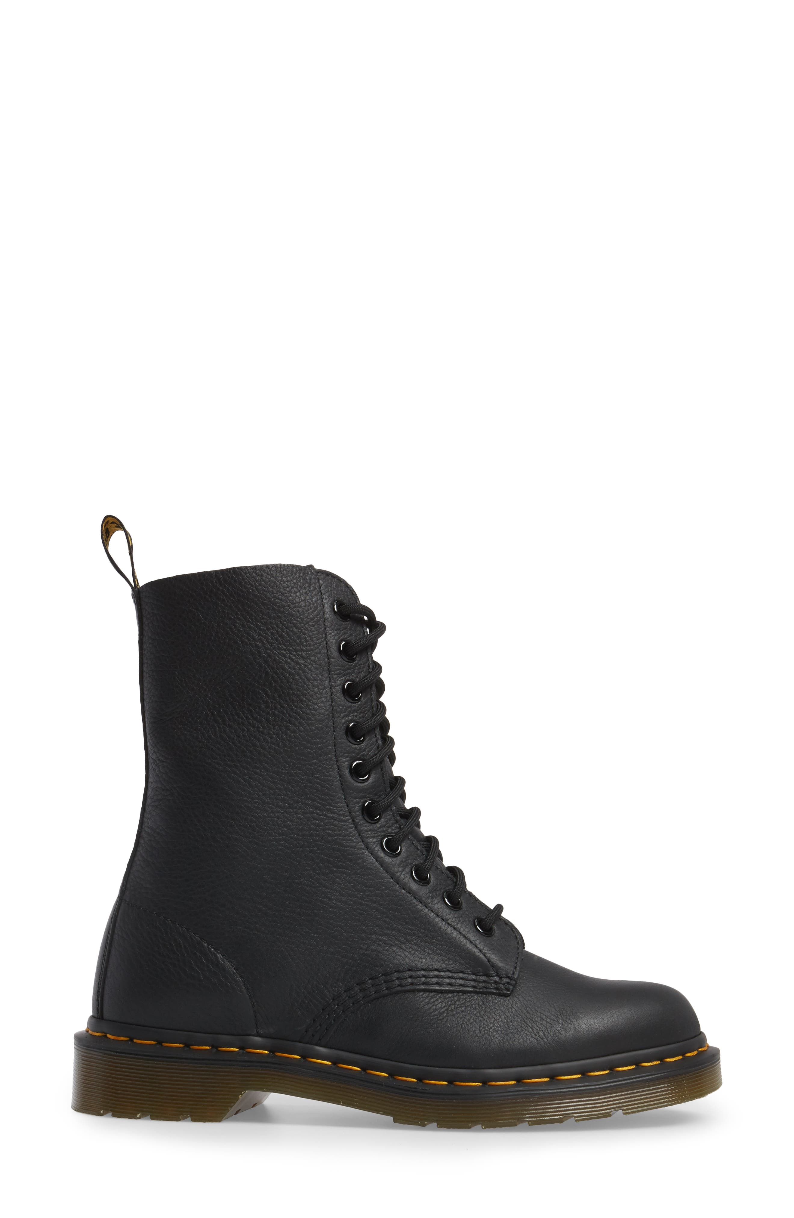 Dr. Martens 1490 Lace-Up Boot, Alternate, color, Black Virginia Leather