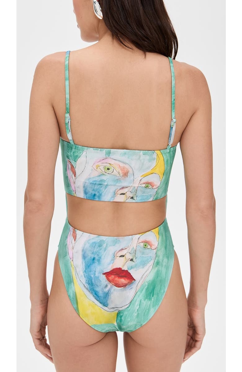 Dur Doux Nara One Piece Swimsuit, Alternate, color, Water Color Blue