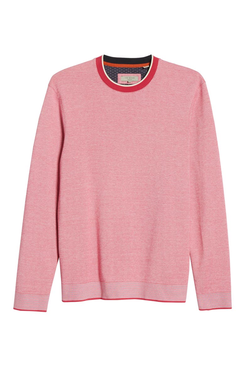 Carriage Slim Fit Sweater, Alternate, color, DEEP PINK