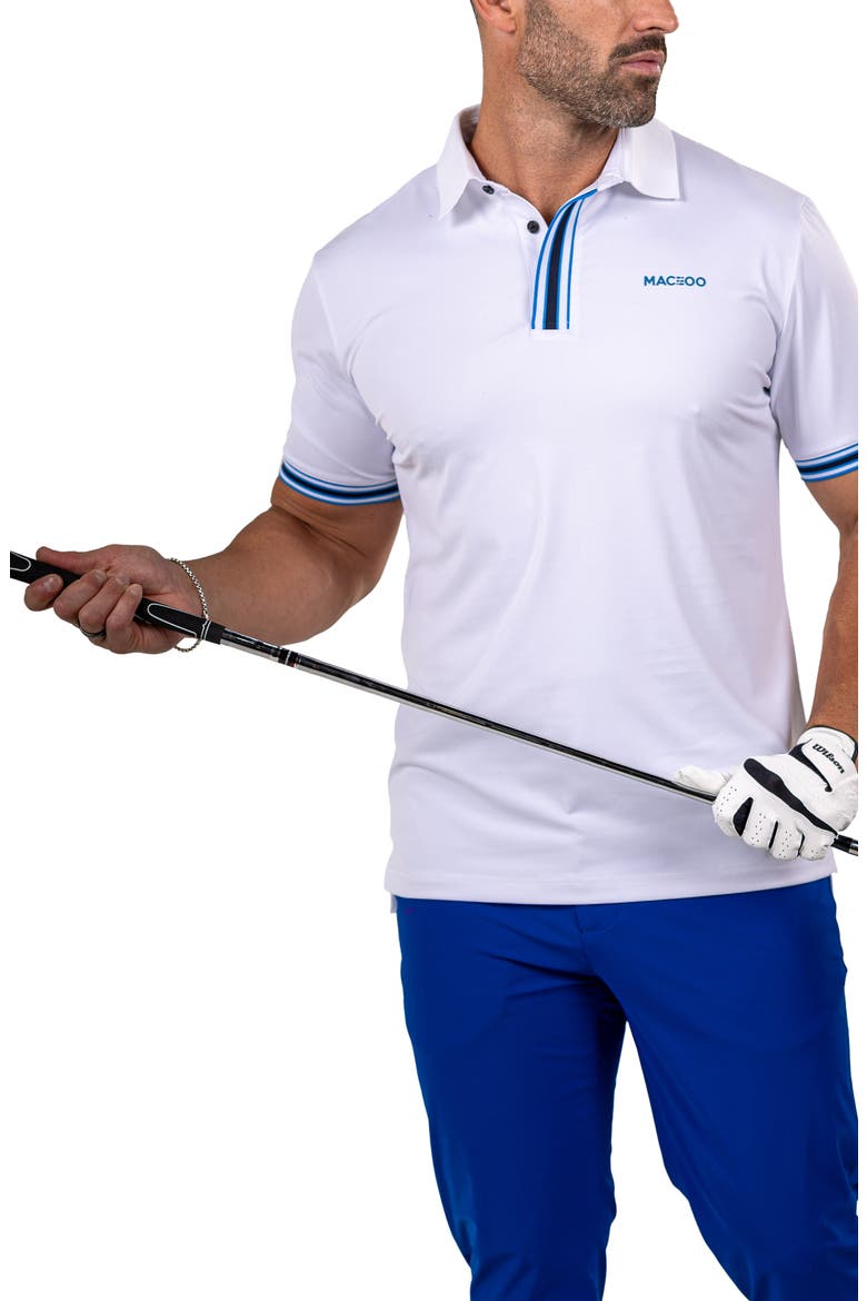 Marthyr0016 White Tipped Golf Polo, Alternate, color, WHITE