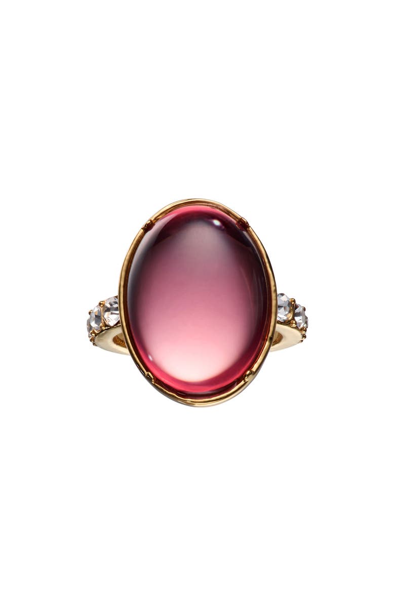 Kurt Geiger London Oval Cabochon 
Crystal Cocktail Ring, Alternate, color, 