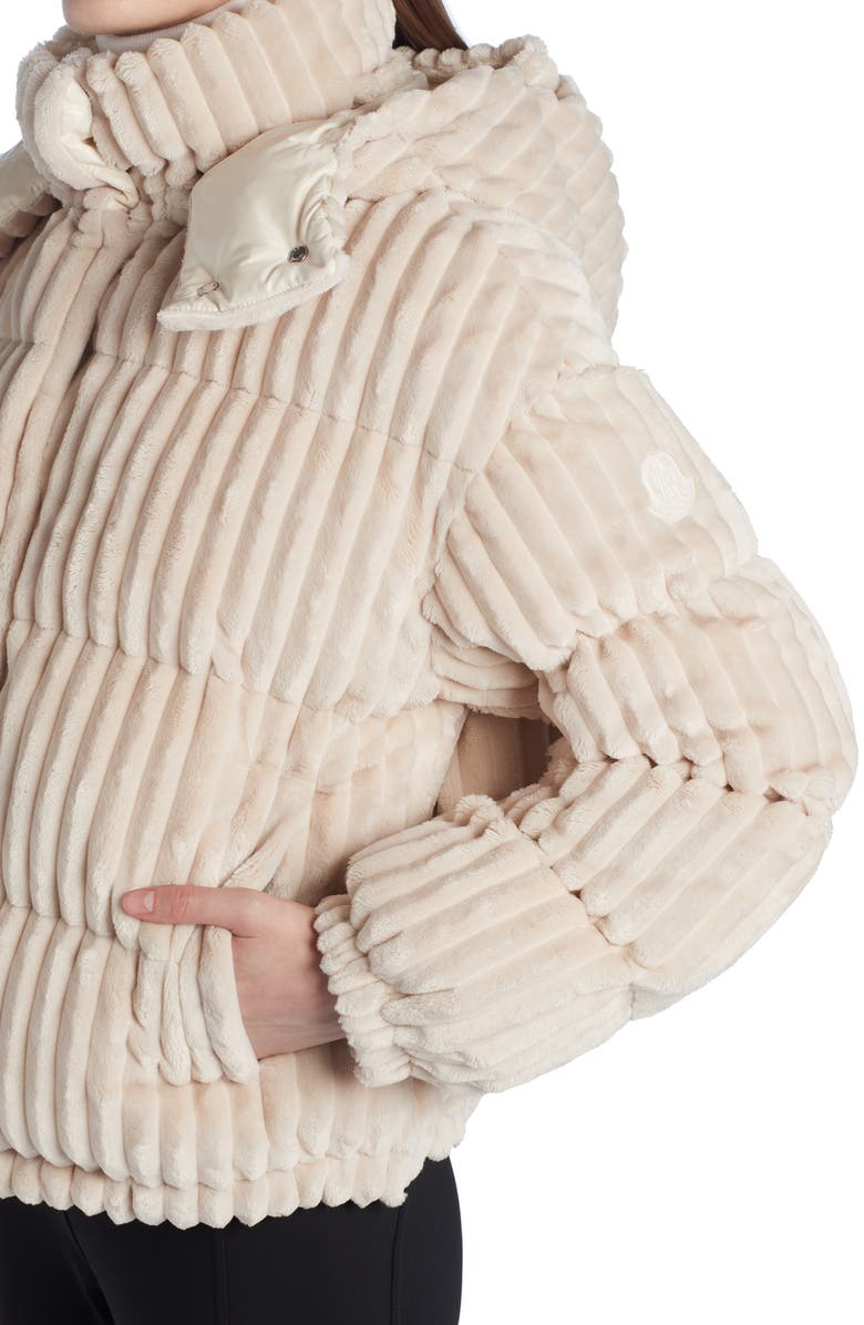 Moncler Daos Water Resistant Corduroy Hooded Down Puffer Jacket, Alternate, color, 